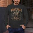 Vintage Muay Thai Belt Thai Boxing Warrior Fighter Skeleton Men's Long Sleeve T-Shirt