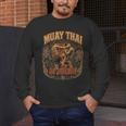 Vintage Muay Thai Thai Boxing Nak Muay Fighter Art Men's Long Sleeve T-Shirt