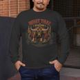 Vintage Muay Thai Dad Thai Boxing Fighter Father Buffalo Men's Long Sleeve T-Shirt