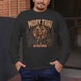 Vintage Muay Thai Wai Kru Thai Boxing Ritual Art Men's Long Sleeve T-Shirt