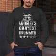 Vintage World'S Okayest Drummer Drum Kit Men's Long Sleeve T-Shirt Vintage World'S Okayest Drummer Drum Kit Men's Long Sleeve T-Shirt