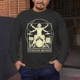 Vitruvian Drummer Drum Kit Music Lover Musician Men Men's Long Sleeve T-Shirt Vitruvian Drummer Drum Kit Music Lover Musician Men Men's Long Sleeve T-Shirt