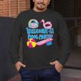 Welcome To The Pool Party Birthday Summer Family Swimming Men's Long Sleeve T-Shirt Welcome To The Pool Party Birthday Summer Family Swimming Men's Long Sleeve T-Shirt
