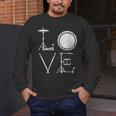Women's Drum Kit Love Illustration For Music Enthusiasts Men's Long Sleeve T-Shirt