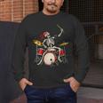 Women's Skeleton Drummer Skull Drum Kit Halloween Men's Long Sleeve T-Shirt Women's Skeleton Drummer Skull Drum Kit Halloween Men's Long Sleeve T-Shirt