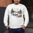 Canoe Ghost Camping Ghost Lake Halloween Spooky Fall Camping Men's Long Sleeve T-Shirt
