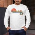Canoe Retro Vintage Sunset Rainbow Raglan Baseball Tee Men's Long Sleeve T-Shirt