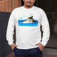 Cat Swimming Pool Men's Long Sleeve T-Shirt Cat Swimming Pool Men's Long Sleeve T-Shirt
