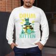 Cute Drummer Cat Drum Kitten Men's Long Sleeve T-Shirt