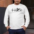 Drum Kit Pulse Line Rock Artist Drum Set Comfort Colors Adult Sweatshirt Men's Long Sleeve T-Shirt
