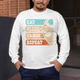 Eat Sleep Canoe Repeat Vintage Canoeing Canoeist Men Boys Raglan Baseball Tee Men's Long Sleeve T-Shirt Eat Sleep Canoe Repeat Vintage Canoeing Canoeist Men Boys Raglan Baseball Tee Men's Long Sleeve T-Shirt