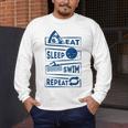 Eat Sleep Swimming Repeat Swimming Men's Long Sleeve T-Shirt Eat Sleep Swimming Repeat Swimming Men's Long Sleeve T-Shirt