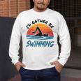 I'd Rather Be Swimming Retro Swim Swimmer Men's Long Sleeve T-Shirt I'd Rather Be Swimming Retro Swim Swimmer Men's Long Sleeve T-Shirt