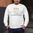 It's A Good Day For Canoeing Retro 70s Vintage Distressed Raglan Baseball Tee Men's Long Sleeve T-Shirt