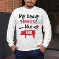 Kids My Daddy Smells Like BBQ Grilling Dad BBQ Dad Master Grill Men's Long Sleeve T-Shirt