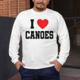 I Love Canoes Men's Long Sleeve T-Shirt I Love Canoes Men's Long Sleeve T-Shirt