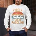 I Need A Good Paddling Retro Sunset Canoe Raglan Baseball Tee Men's Long Sleeve T-Shirt