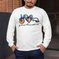 Peace Love Swim Tie Dye Swimmer Swimming Summer Trip Men's Long Sleeve T-Shirt