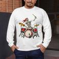 Skeleton Drummer Skull Drum Kit Halloween Men's Long Sleeve T-Shirt Skeleton Drummer Skull Drum Kit Halloween Men's Long Sleeve T-Shirt