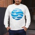 Swimming Freestyle Raglan Baseball Tee Men's Long Sleeve T-Shirt