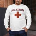 Swimming Pool Manager Beach Vacay Lifeguards Swim Cruise Men's Long Sleeve T-Shirt Swimming Pool Manager Beach Vacay Lifeguards Swim Cruise Men's Long Sleeve T-Shirt