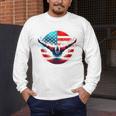 Swimming United States Shirt With American Flag Swimming Men's Long Sleeve T-Shirt