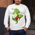 T-Rex Dinosaur Muay Thai Boxing Karate Martial Arts Kung Fu Men's Long Sleeve T-Shirt