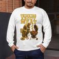 Thinking About Meat BBQ Dad Humor Raglan Baseball Tee Men's Long Sleeve T-Shirt