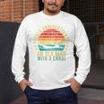 Never Underestimate An Old Man With a Canoe Retro Raglan Baseball Tee Men's Long Sleeve T-Shirt