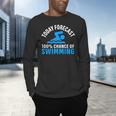 100 Chance Of Swimming Swimmer Swimming Men's Long Sleeve T-Shirt 100 Chance Of Swimming Swimmer Swimming Men's Long Sleeve T-Shirt