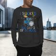 100th Day Of SchoolShirt Happy 100 Days Drum Kit Music Men's Long Sleeve T-Shirt