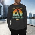 Bbq Dad Cooler Retro Barbecue Grill Fathers Day Daddy Papa Men's Long Sleeve T-Shirt