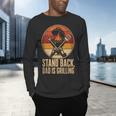 BBQ Dad Stand Back Dad Is Grilling Men's Long Sleeve T-Shirt