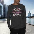 Canoe Boat Paddling Sport Kayaker Live Love Kayak Kayaking Men's Long Sleeve T-Shirt Canoe Boat Paddling Sport Kayaker Live Love Kayak Kayaking Men's Long Sleeve T-Shirt