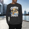 Canoe Dogs Golden Retriever Paddling Graphic Men's Long Sleeve T-Shirt Canoe Dogs Golden Retriever Paddling Graphic Men's Long Sleeve T-Shirt