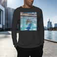 Competitive Swim Team Funny Kitty Cat Swimming Men's Long Sleeve T-Shirt Competitive Swim Team Funny Kitty Cat Swimming Men's Long Sleeve T-Shirt
