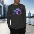 Cool Drum Kit Percussion Vintage Retro Drummer Costume Men's Long Sleeve T-Shirt Cool Drum Kit Percussion Vintage Retro Drummer Costume Men's Long Sleeve T-Shirt