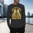 Cute Muay Thai Art For Men Women Kids Muay Thai Lovers Men's Long Sleeve T-Shirt