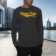 Distressed Muay Thai Kickboxing MMA BJJ Thailand T-Shirt Men's Long Sleeve T-Shirt