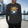 Drum Kit Steamwave Music Band Men's Long Sleeve T-Shirt Drum Kit Steamwave Music Band Men's Long Sleeve T-Shirt
