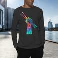 Drummer Drum Kit Tie Dye Hippie Drummer Men's Long Sleeve T-Shirt Drummer Drum Kit Tie Dye Hippie Drummer Men's Long Sleeve T-Shirt