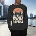 Eat Sleep Swim Repeat Swimmer Swimming Men's Long Sleeve T-Shirt Eat Sleep Swim Repeat Swimmer Swimming Men's Long Sleeve T-Shirt