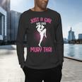 Just a Girl Who Loves Muay Thai Kids Girls Men's Long Sleeve T-Shirt Just a Girl Who Loves Muay Thai Kids Girls Men's Long Sleeve T-Shirt