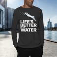 Life Is The Better In The Water Swimming Swimmers Men's Long Sleeve T-Shirt Life Is The Better In The Water Swimming Swimmers Men's Long Sleeve T-Shirt