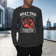 Muay Thai Fighter Hobby Boxing Martial Arts Men's Long Sleeve T-Shirt
