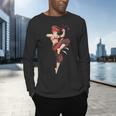 Muay Thai Girl Anime Japan Thaiboxer Kickboxing Muay Thai Men's Long Sleeve T-Shirt