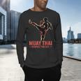 Muay Thai Respect The Art Martial Arts Kickboxing MMA Men's Long Sleeve T-Shirt Muay Thai Respect The Art Martial Arts Kickboxing MMA Men's Long Sleeve T-Shirt