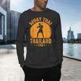 Muay Thai Thailand 1968 Slogan Sport Men's Long Sleeve T-Shirt Muay Thai Thailand 1968 Slogan Sport Men's Long Sleeve T-Shirt