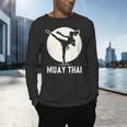 Muay Thai Woman Image Men's Long Sleeve T-Shirt Muay Thai Woman Image Men's Long Sleeve T-Shirt