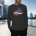Patriotic American Flag Floating USA Swimming Team Men's Long Sleeve T-Shirt Patriotic American Flag Floating USA Swimming Team Men's Long Sleeve T-Shirt